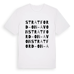 Stratford-on-Avon ordlek t-shirt – ekologisk bomull t-shirt från Pinshirt