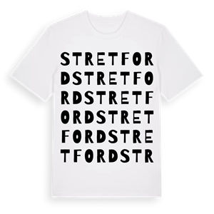 Stretford ordlek t-shirt – ekologisk bomull t-shirt från Pinshirt