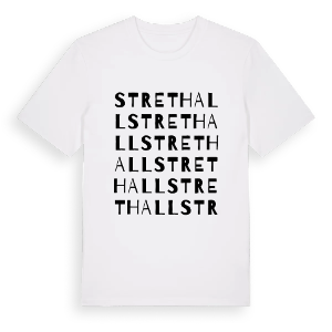 Strethall ordlek t-shirt – ekologisk bomull t-shirt från Pinshirt
