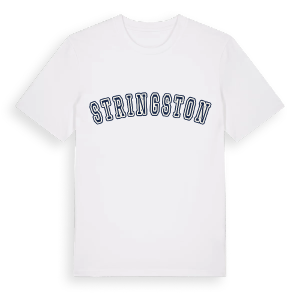 Stringston college t-shirt – ekologisk bomull t-shirt från Pinshirt