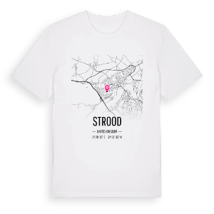 Strood karta t-shirt – ekologisk bomull t-shirt från Pinshirt