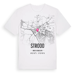 Strood karta t-shirt – ekologisk bomull t-shirt från Pinshirt