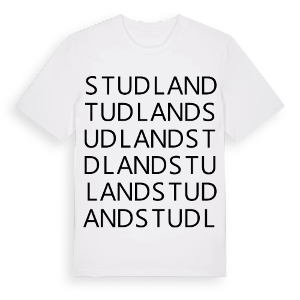 Studland ordlek t-shirt – ekologisk bomull t-shirt från Pinshirt