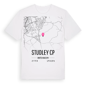 Studley CP karta t-shirt – ekologisk bomull t-shirt från Pinshirt