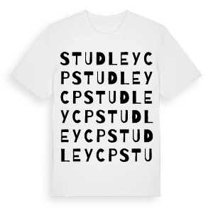 Studley CP ordlek t-shirt – ekologisk bomull t-shirt från Pinshirt