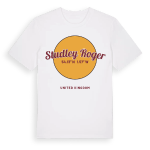 Studley Roger cirkel t-shirt – ekologisk bomull t-shirt från Pinshirt