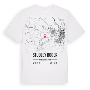 Studley Roger karta t-shirt – ekologisk bomull t-shirt från Pinshirt