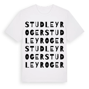 Studley Roger ordlek t-shirt – ekologisk bomull t-shirt från Pinshirt