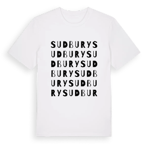 Sudbury ordlek t-shirt – ekologisk bomull t-shirt från Pinshirt