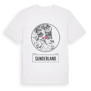 Sunderland t-shirt – ekologisk bomull t-shirt från Pinshirt