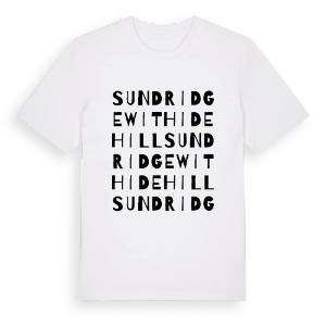 Sundridge with Ide Hill ordlek t-shirt – ekologisk bomull t-shirt från Pinshirt