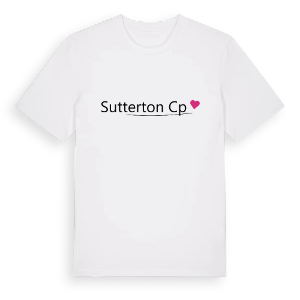 Sutterton CP hjärta t-shirt – ekologisk bomull t-shirt från Pinshirt