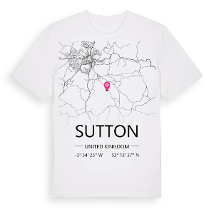 Sutton karta t-shirt – ekologisk bomull t-shirt från Pinshirt