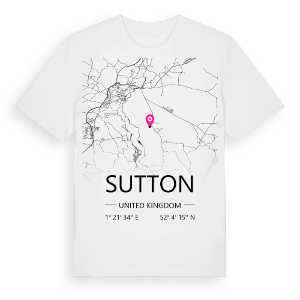 Sutton karta t-shirt – ekologisk bomull t-shirt från Pinshirt