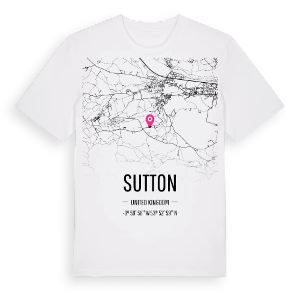 Sutton karta t-shirt – ekologisk bomull t-shirt från Pinshirt