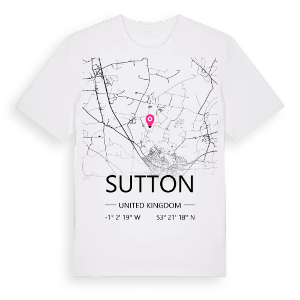 Sutton karta t-shirt – ekologisk bomull t-shirt från Pinshirt
