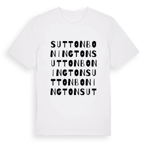 Sutton Bonington ordlek t-shirt – ekologisk bomull t-shirt från Pinshirt