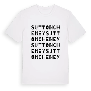 Sutton Cheney ordlek t-shirt – ekologisk bomull t-shirt från Pinshirt