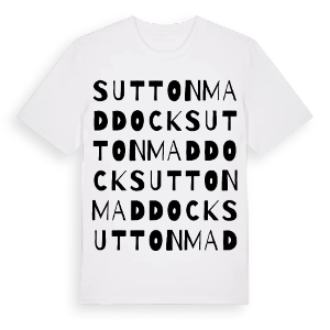 Sutton Maddock ordlek t-shirt – ekologisk bomull t-shirt från Pinshirt