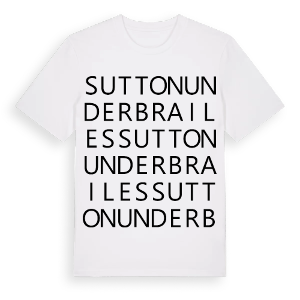 Sutton under Brailes ordlek t-shirt – ekologisk bomull t-shirt från Pinshirt