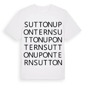 Sutton Upon Tern ordlek t-shirt – ekologisk bomull t-shirt från Pinshirt