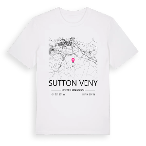 Sutton Veny karta t-shirt – ekologisk bomull t-shirt från Pinshirt
