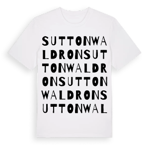 Sutton Waldron ordlek t-shirt – ekologisk bomull t-shirt från Pinshirt