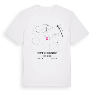 Sutton with Howgrave karta t-shirt – ekologisk bomull t-shirt från Pinshirt