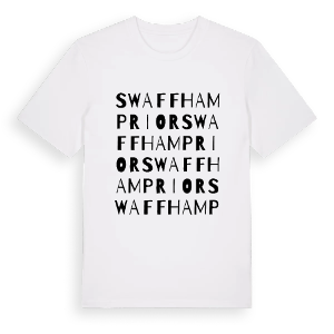Swaffham Prior ordlek t-shirt – ekologisk bomull t-shirt från Pinshirt
