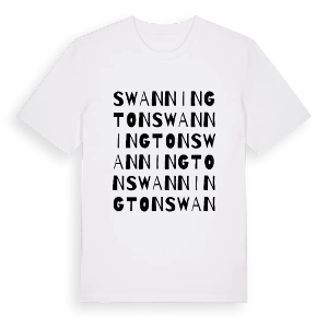 Swannington ordlek t-shirt – ekologisk bomull t-shirt från Pinshirt