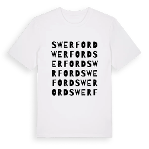 Swerford ordlek t-shirt – ekologisk bomull t-shirt från Pinshirt