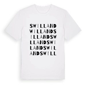 Swilland ordlek t-shirt – ekologisk bomull t-shirt från Pinshirt
