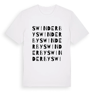 Swinderby ordlek t-shirt – ekologisk bomull t-shirt från Pinshirt