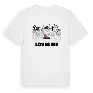 Någon i Swindon älskar mig t-shirt – ekologisk bomull t-shirt från Pinshirt