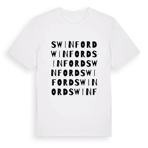 Swinford ordlek t-shirt – ekologisk bomull t-shirt från Pinshirt