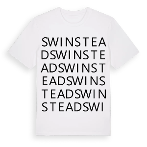 Swinstead ordlek t-shirt – ekologisk bomull t-shirt från Pinshirt