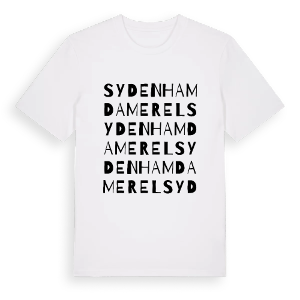 Sydenham Damerel ordlek t-shirt – ekologisk bomull t-shirt från Pinshirt