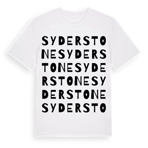 Syderstone ordlek t-shirt – ekologisk bomull t-shirt från Pinshirt