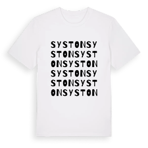 Syston ordlek t-shirt – ekologisk bomull t-shirt från Pinshirt