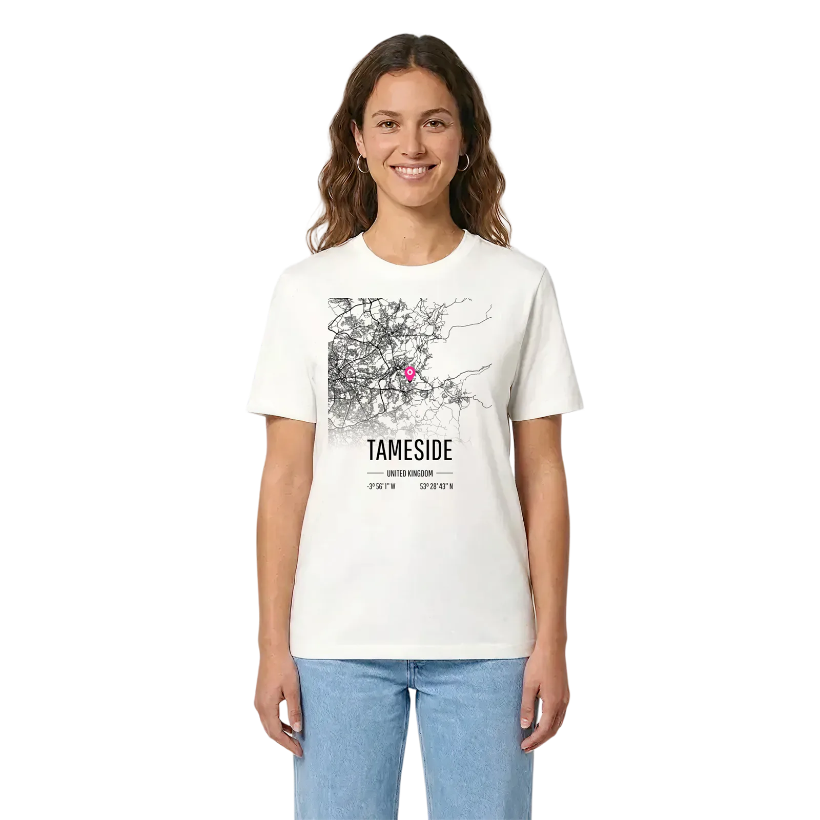 Tameside karta t-shirt – White, i miljö