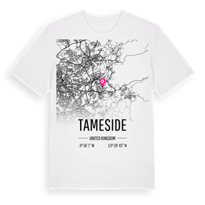 Tameside karta t-shirt – ekologisk bomull t-shirt från Pinshirt