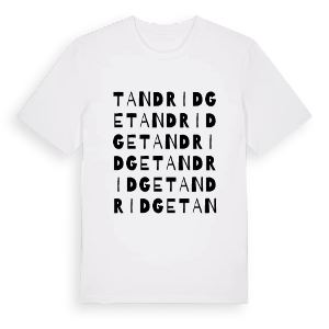 Tandridge ordlek t-shirt – ekologisk bomull t-shirt från Pinshirt