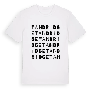 Tandridge ordlek t-shirt – ekologisk bomull t-shirt från Pinshirt