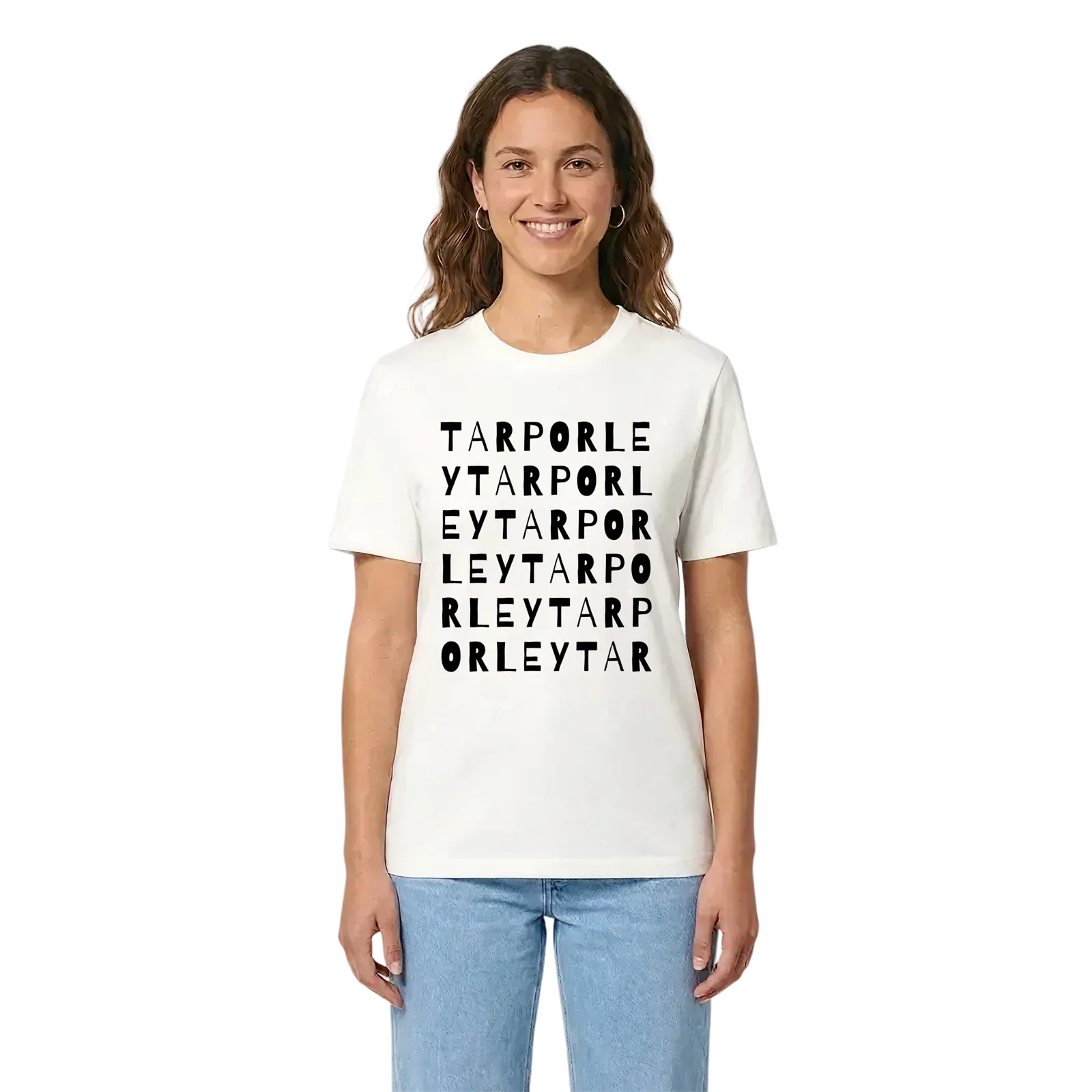 Tarporley ordlek t-shirt – White, i miljö