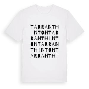 Tarrant Hinton ordlek t-shirt – ekologisk bomull t-shirt från Pinshirt