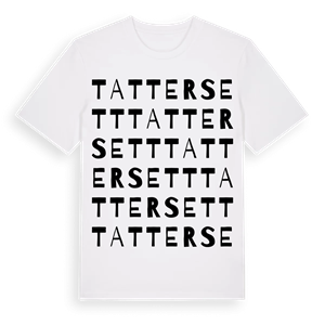 Tattersett ordlek t-shirt – ekologisk bomull t-shirt från Pinshirt