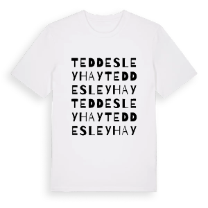 Teddesley Hay ordlek t-shirt – ekologisk bomull t-shirt från Pinshirt
