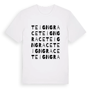 Teigngrace ordlek t-shirt – ekologisk bomull t-shirt från Pinshirt