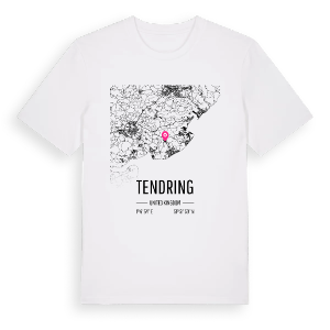 Tendring karta t-shirt – ekologisk bomull t-shirt från Pinshirt