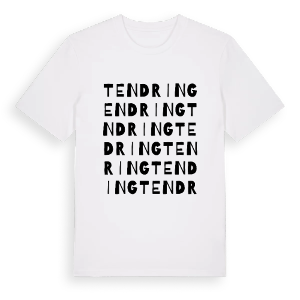 Tendring ordlek t-shirt – ekologisk bomull t-shirt från Pinshirt